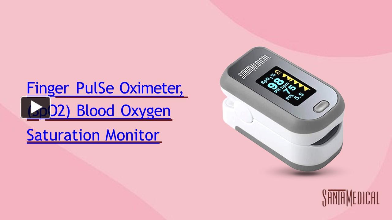 PPT Finger Pulse Oximeter, (SpO2) Blood Oxygen Saturation Monitor