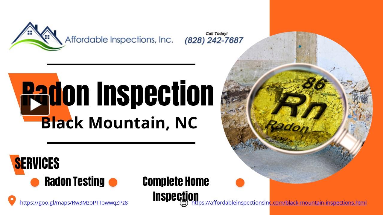 PPT Radon Inspection Services Black Mountain, NC PowerPoint presentation free to download