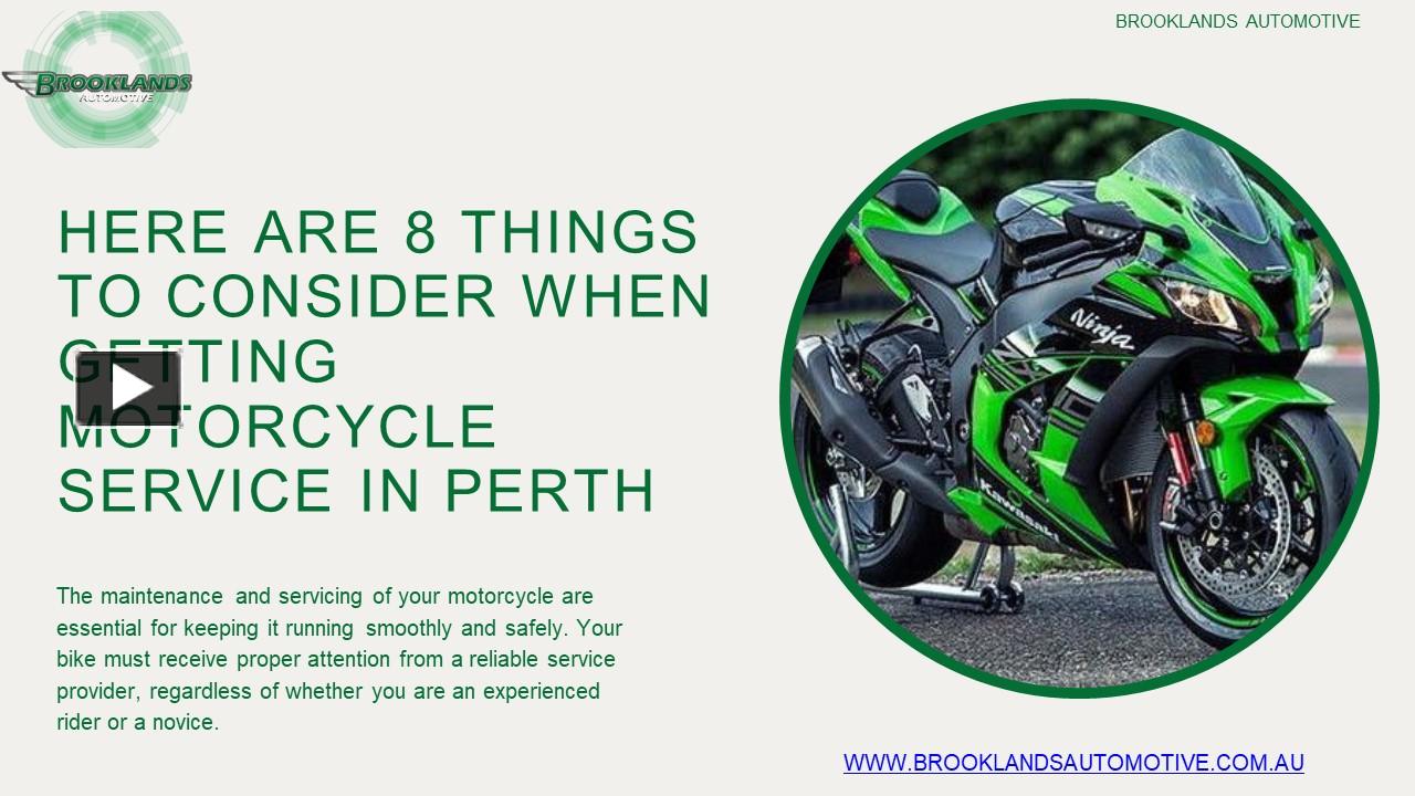 PPT Get Your Motorcycle Serviced in Perth by Checking Out These 8