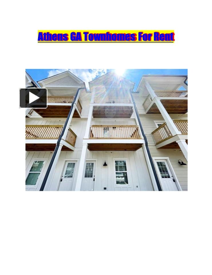 PPT Athens GA townhomes For Rent PowerPoint presentation free to
