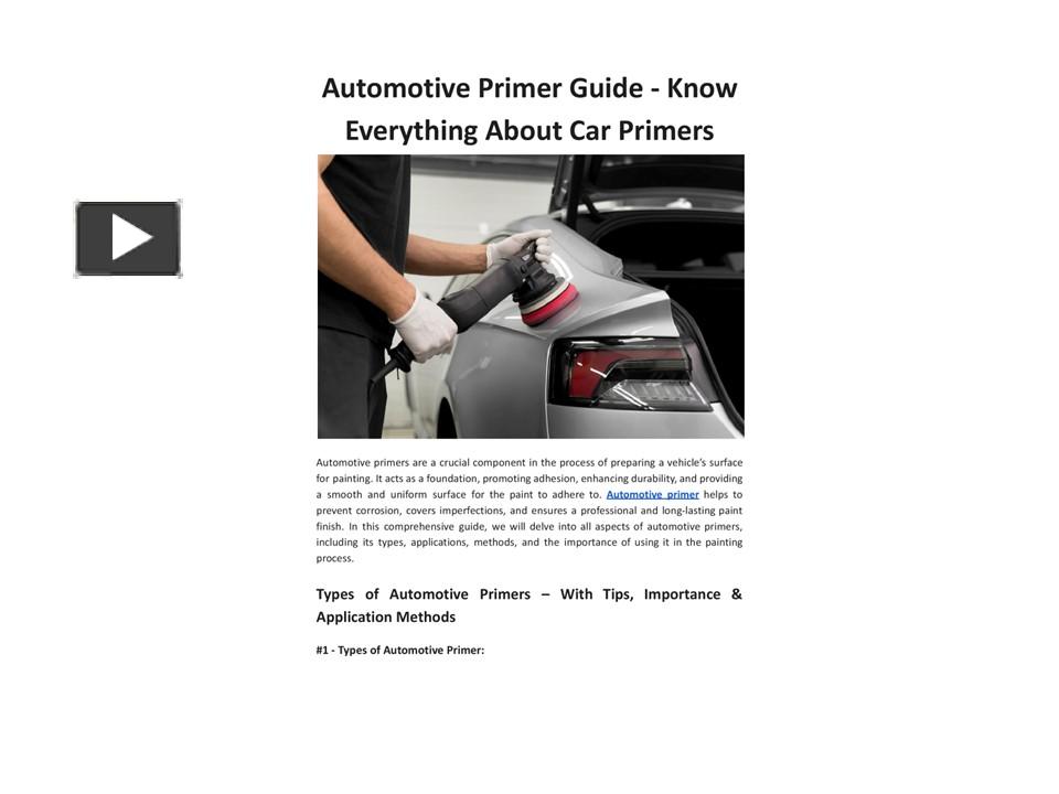 PPT Automotive Primer Guide Know Everything About Car Primers