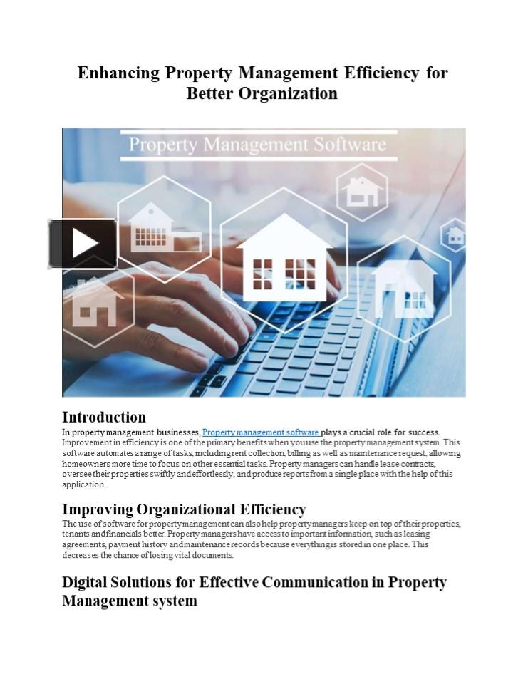 PPT Enhancing Property Management Efficiency for Better Organization