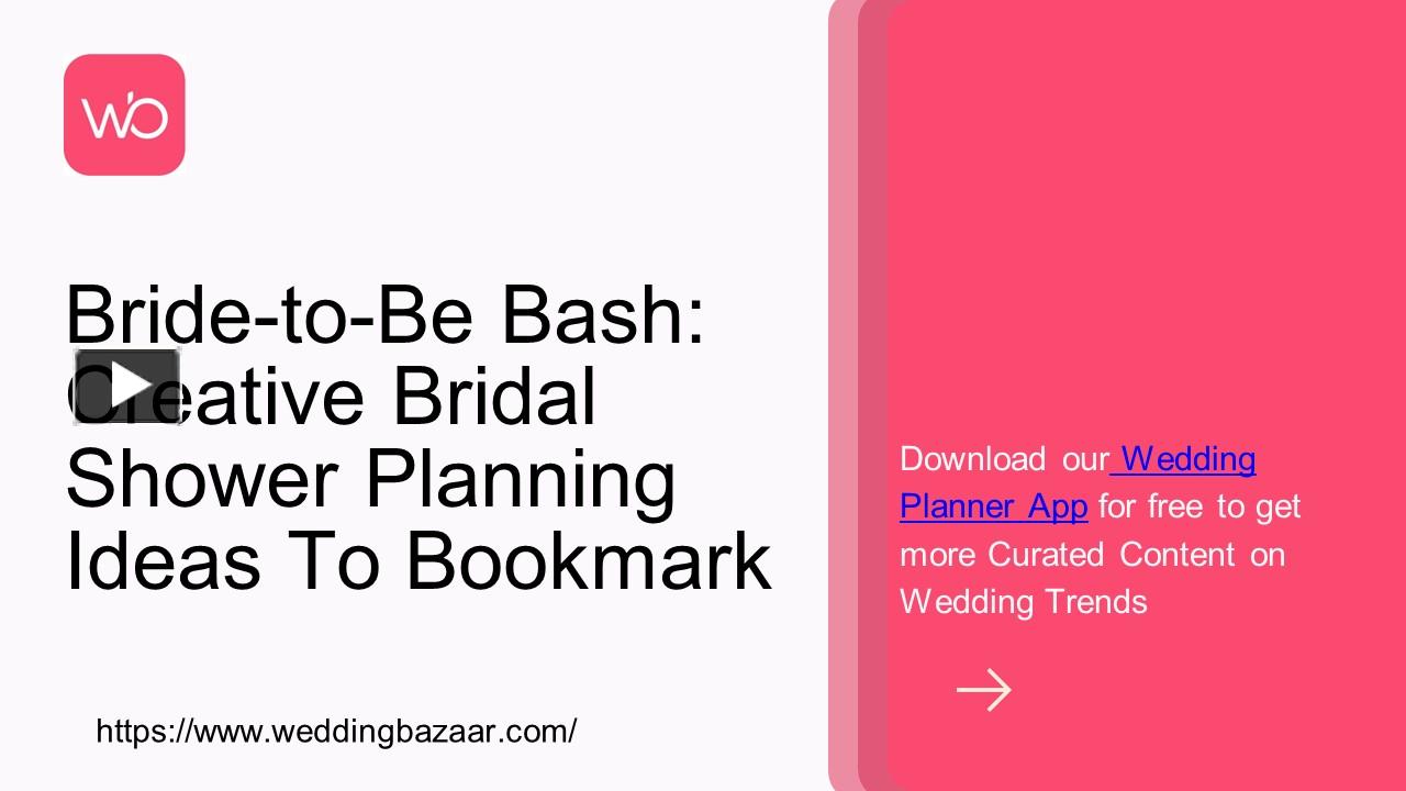 PPT Bridal Shower Planning Tips you can Bookmark PowerPoint
