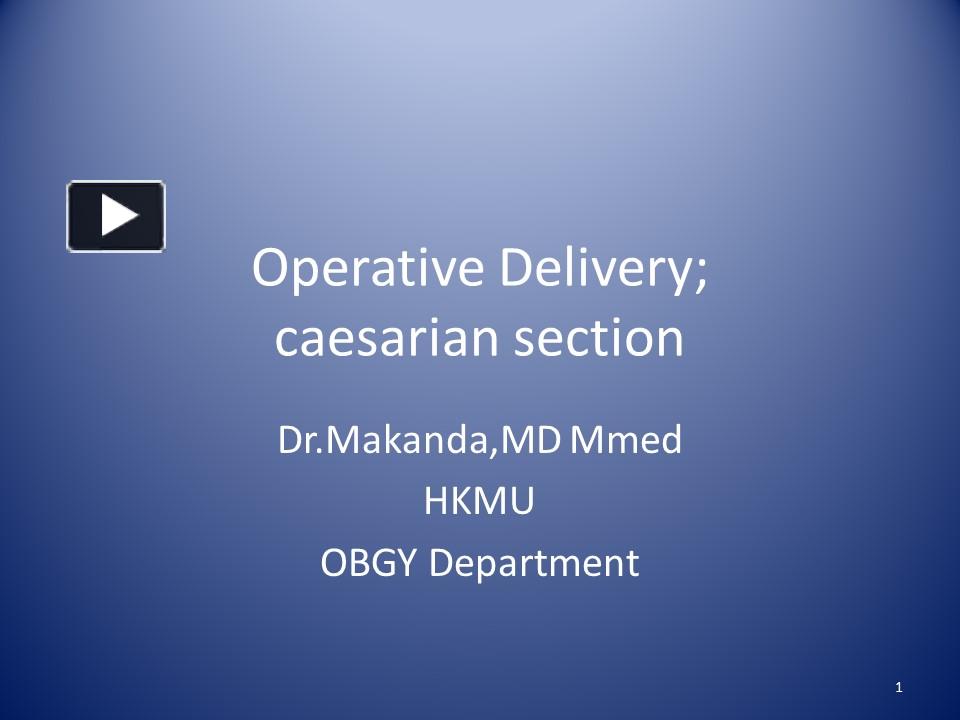 PPT operative delivery PowerPoint presentation free to download id 977aedNWY5Z
