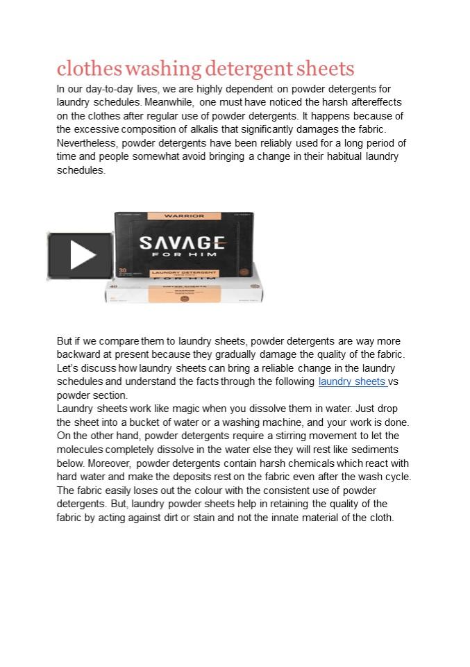 PPT Best smelling laundry detergent sheets PowerPoint presentation