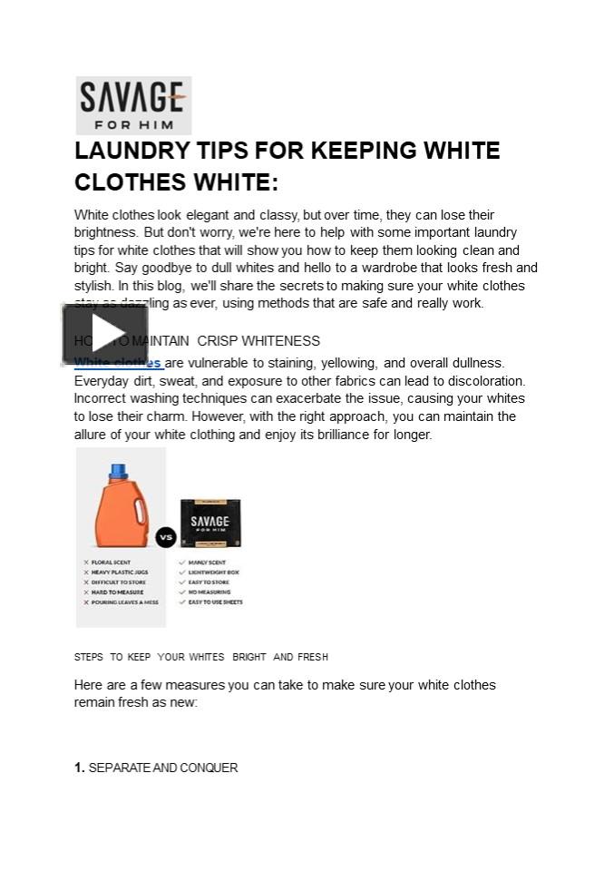 PPT TIPS FOR WASHING COLORED CLOTHES WITHOUT FADING PowerPoint