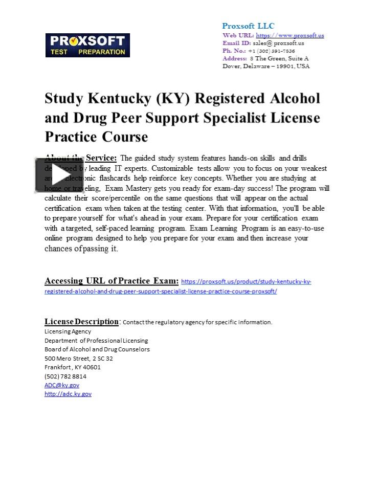 PPT Study Kentucky (KY) Psychologist, Masters License Practice Course