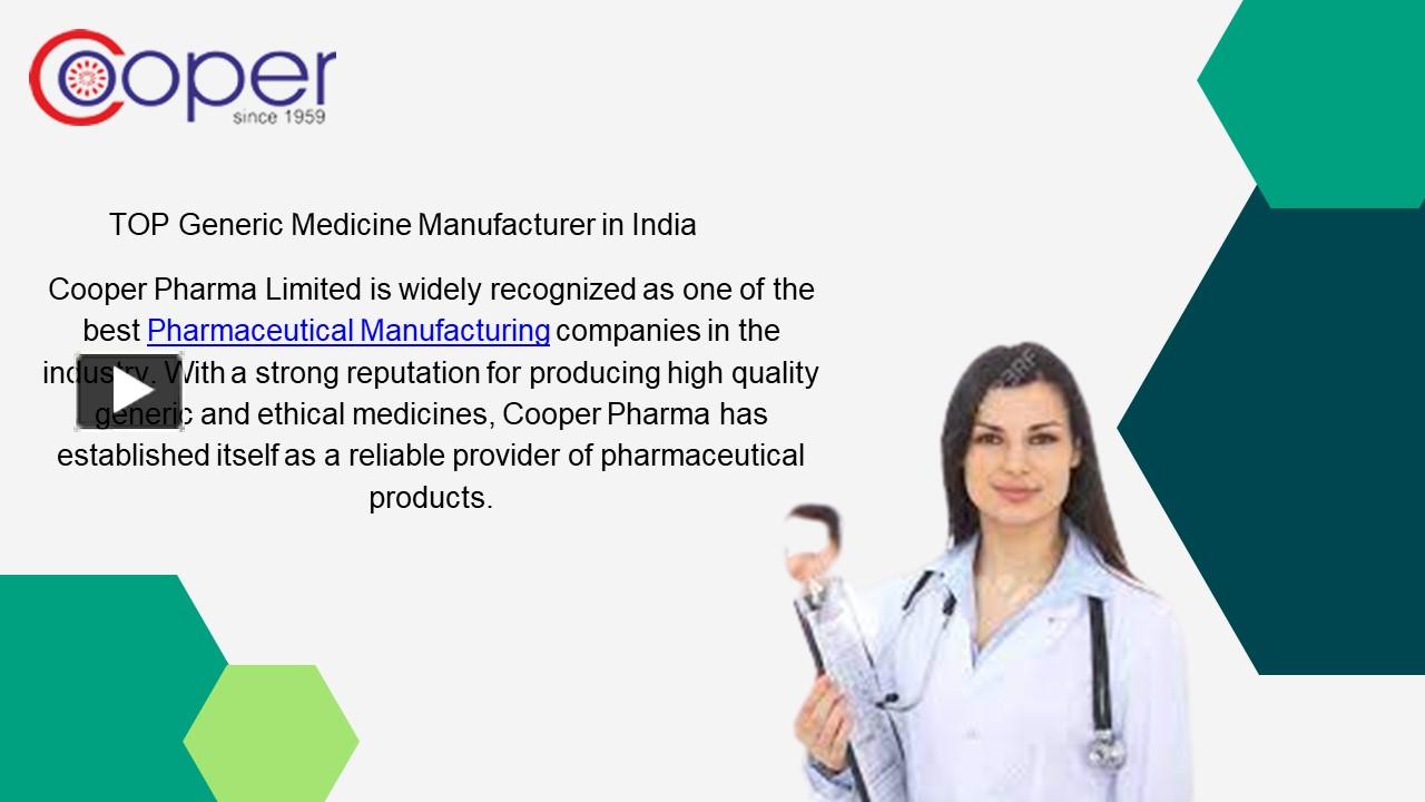 PPT No1 Medicine Manufacturing Company In India PowerPoint