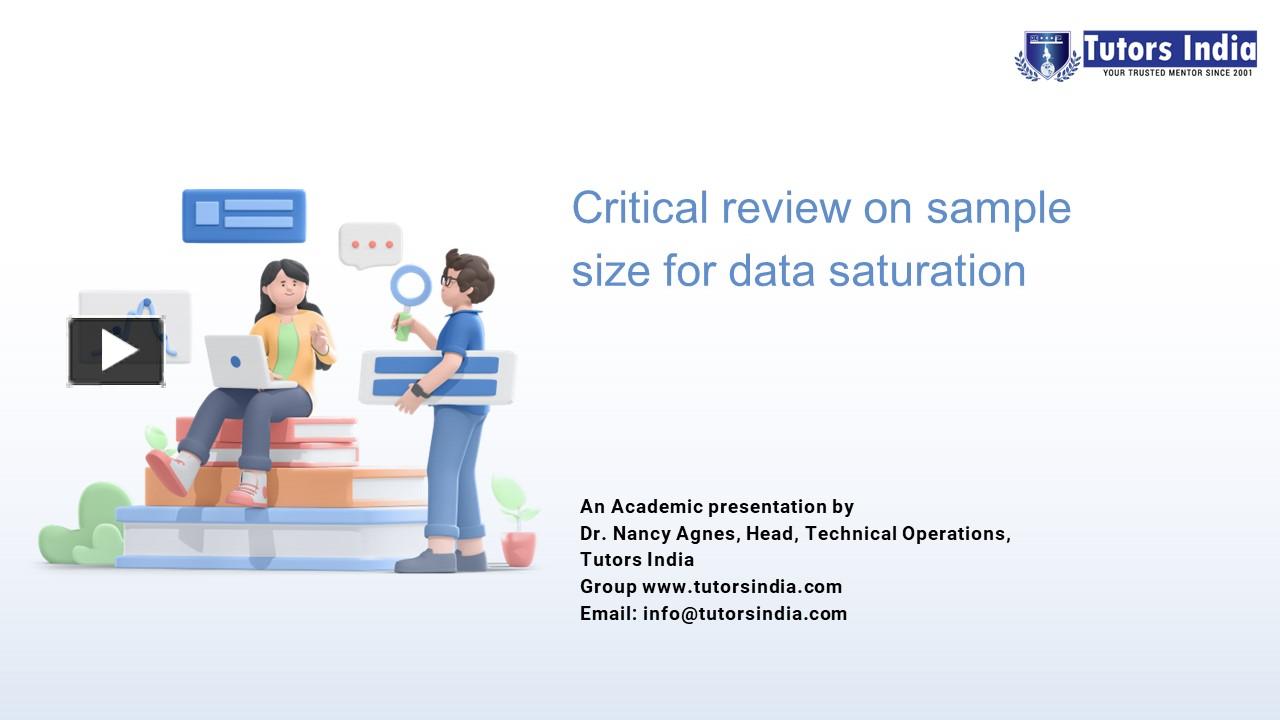 PPT Sample sizes for saturation in qualitative research PowerPoint