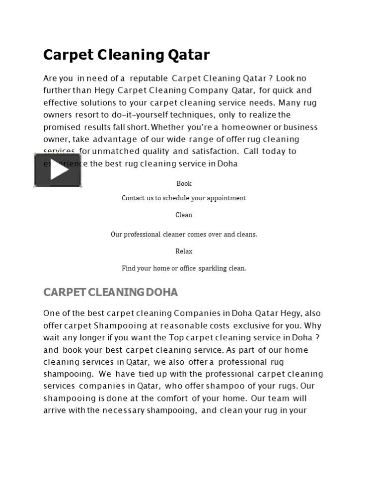 PPT Carpet Cleaning Qatar PowerPoint presentation free to download