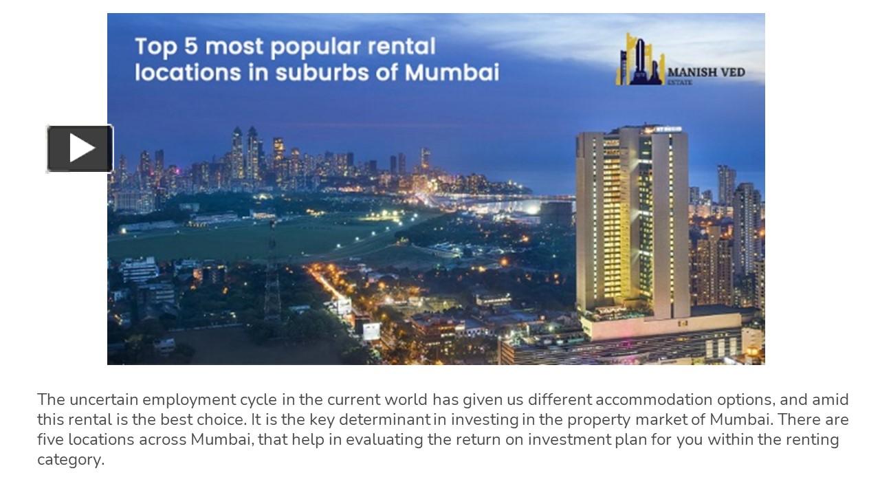 PPT Top 5 most popular rental locations in suburbs of Mumbai