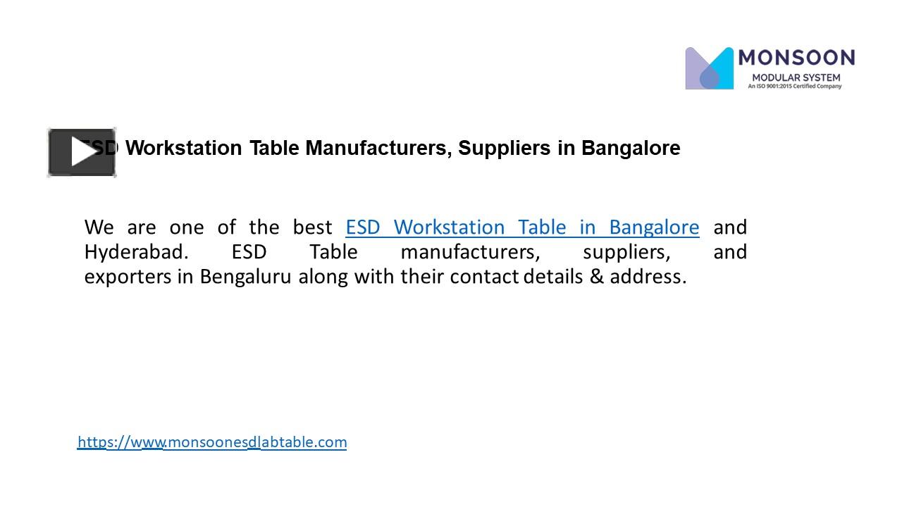 PPT ESD Workstation Table Manufacturers, Suppliers in Bangalore