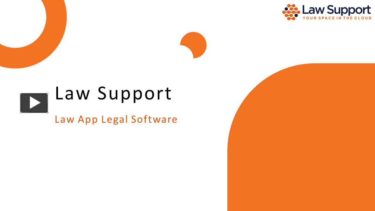 PPT Law Firm Practice Management Software Law Support PowerPoint