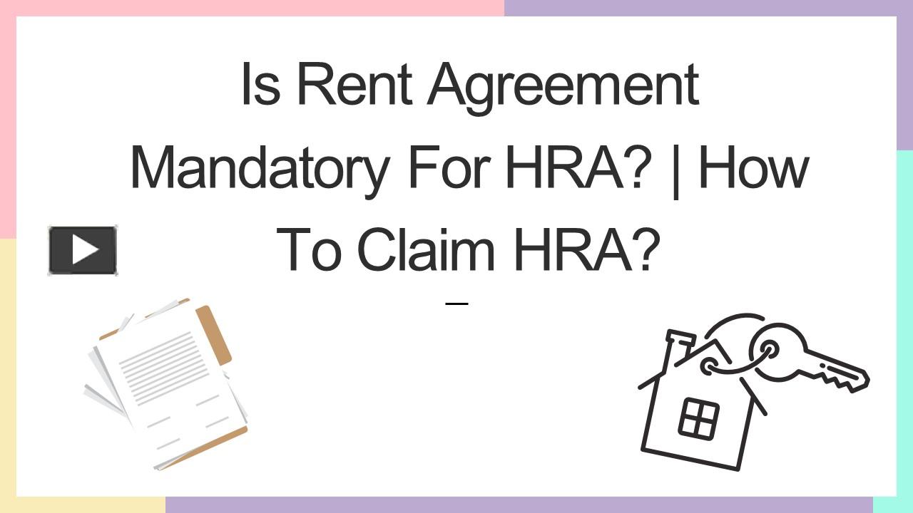 PPT Is Rent Agreement Mandatory For HRA? How To Claim HRA