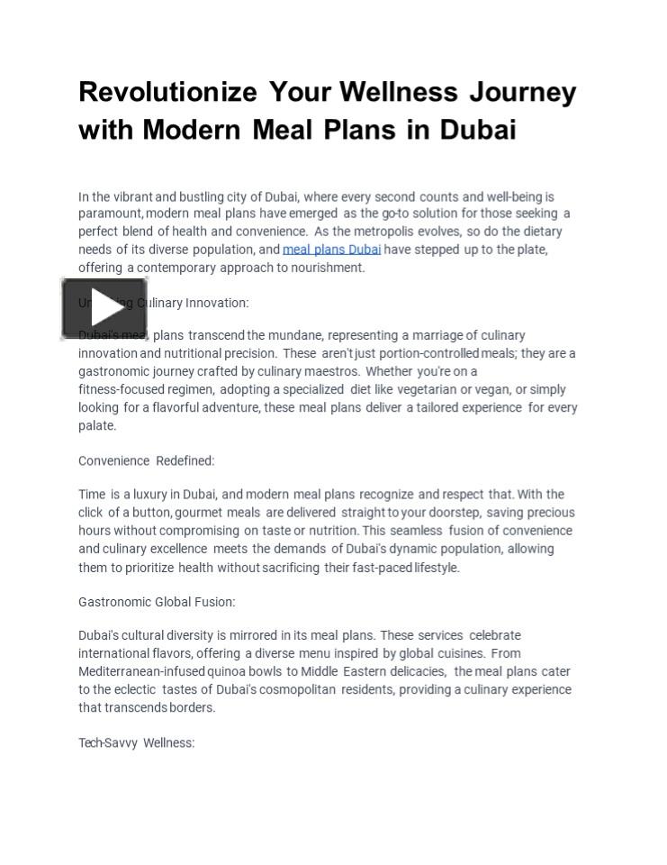 PPT Revolutionize Your Wellness Journey with Modern Meal Plans in