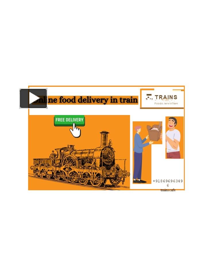 PPT Online food delivery in train PowerPoint presentation free to