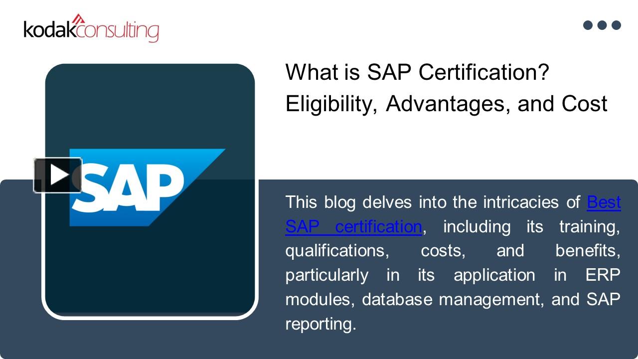 PPT What is SAP Certification? Eligibility, Advantages, and Cost