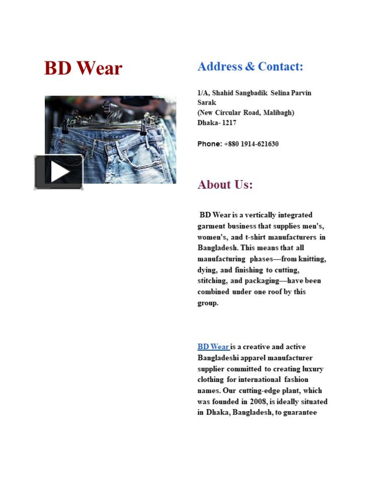 PPT BD Wear (1) PowerPoint presentation free to download id