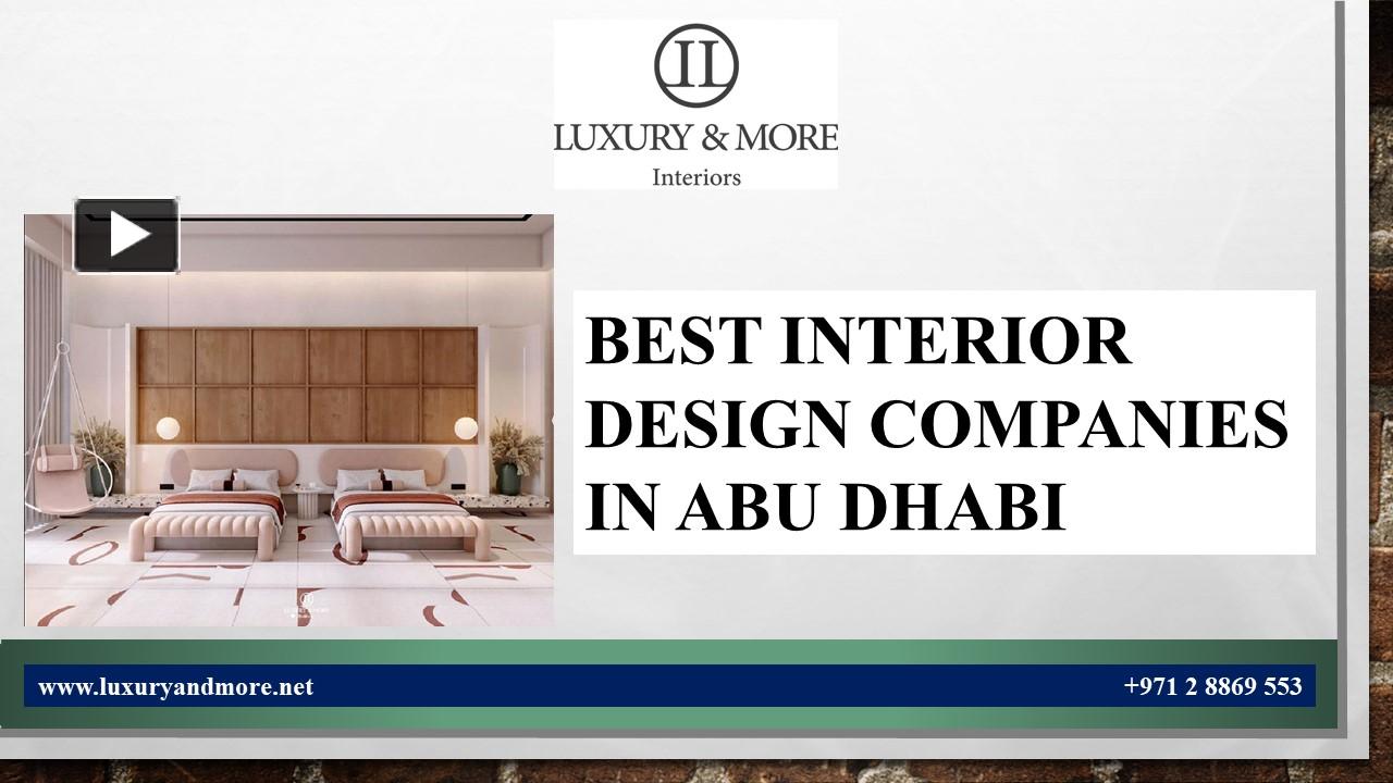 PPT Best Interior Design Companies in Abu Dhabi PowerPoint