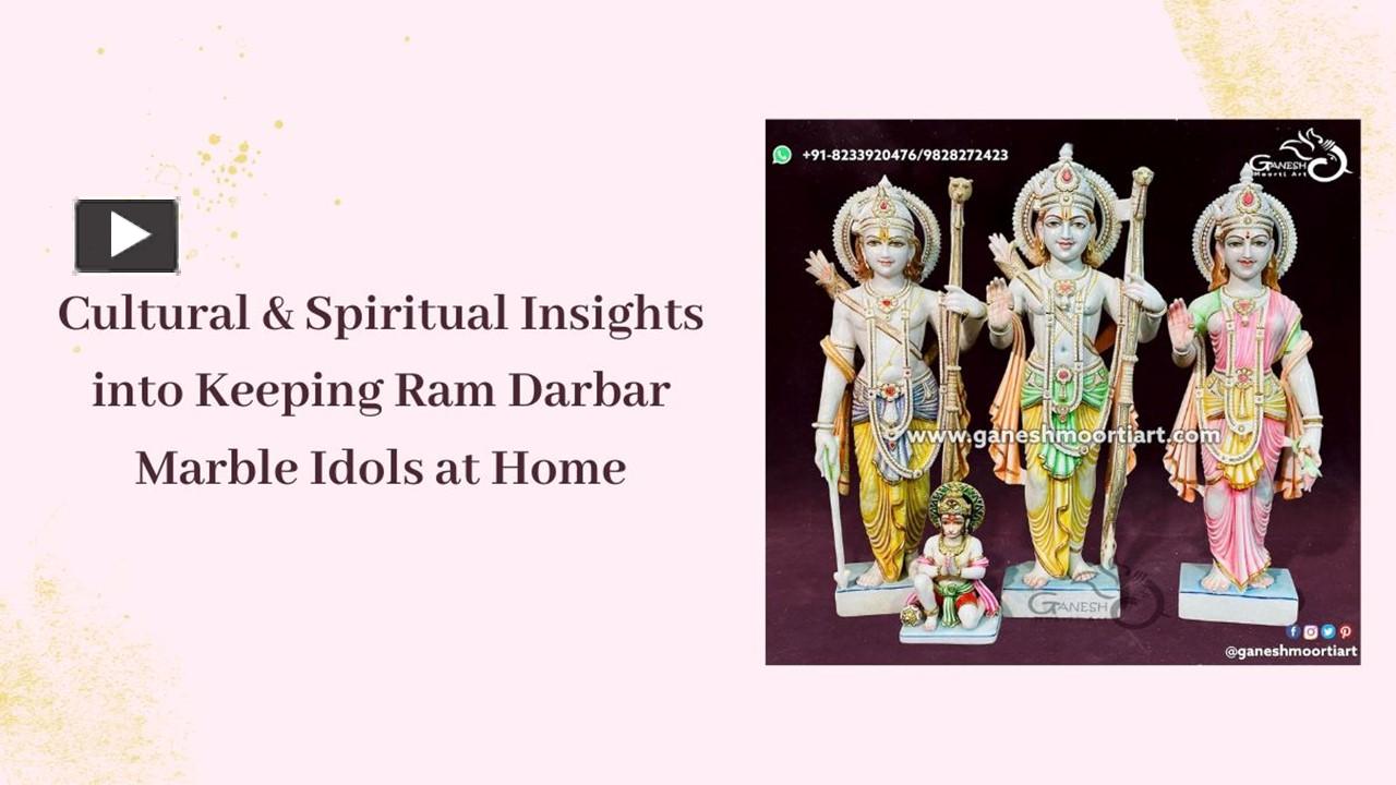 PPT Cultural & Spiritual Insights into Keeping Ram Darbar Marble