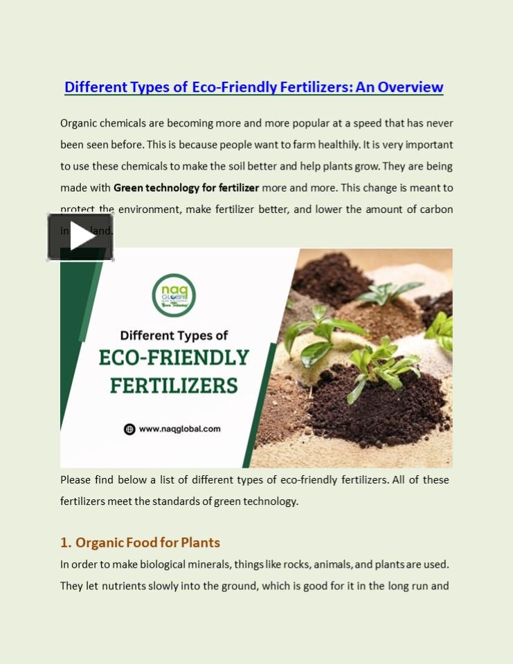 PPT Different Types of EcoFriendly Fertilizers An Overview PowerPoint presentation free to