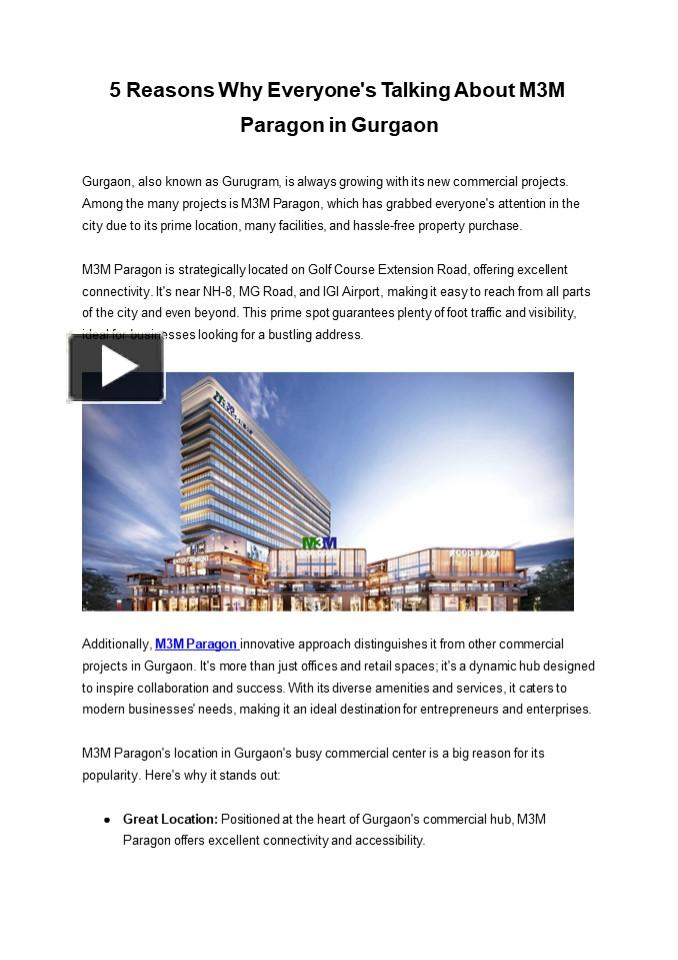 PPT 5 Reasons Why Everyone's Talking About M3M Paragon in Gurgaon(04)