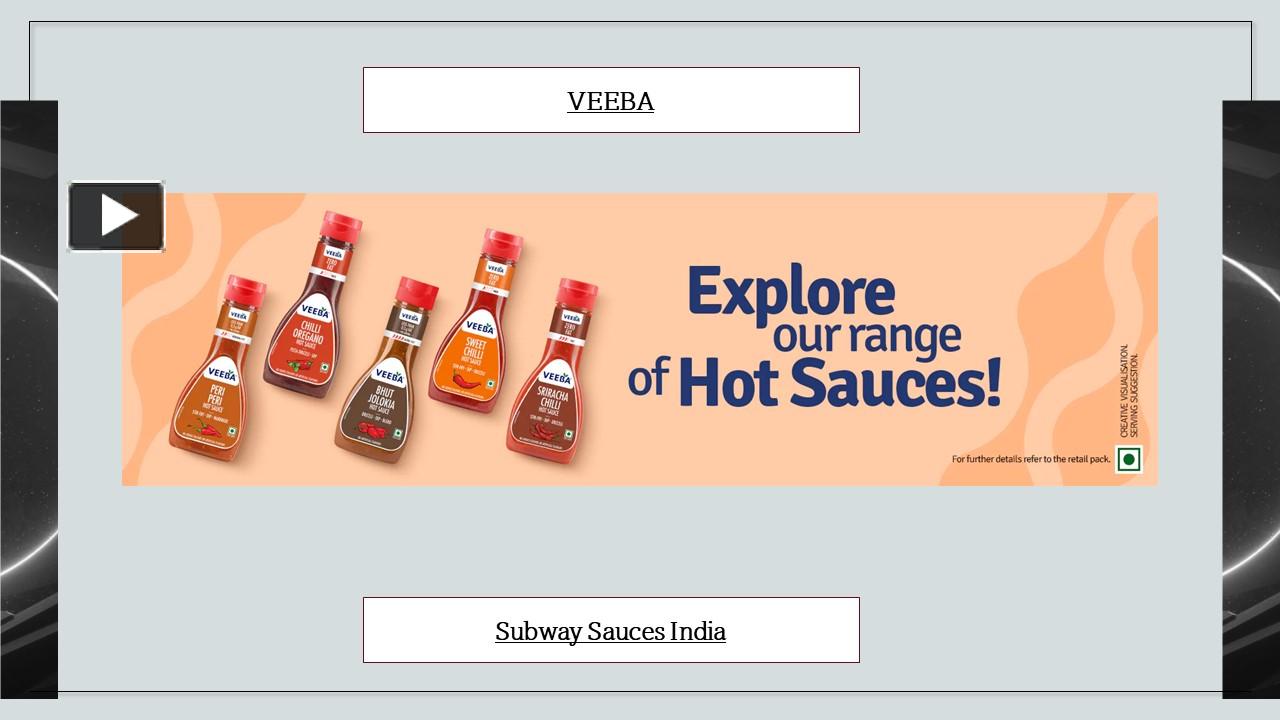 PPT Subway sauces India PowerPoint presentation free to download