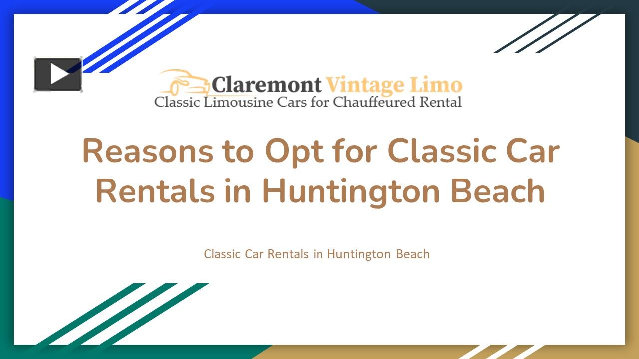 PPT Iconic Photoshoots with Huntington Beach's Classic Car Rentals by