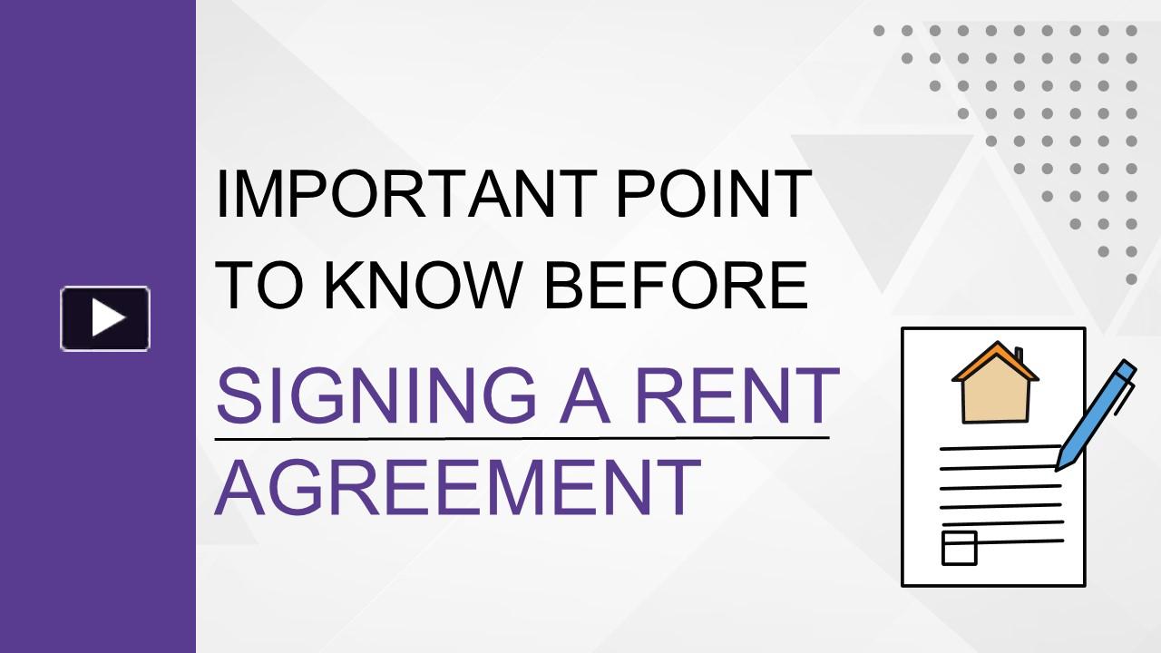 PPT Important point to know before signing a rent agreement PowerPoint presentation free to