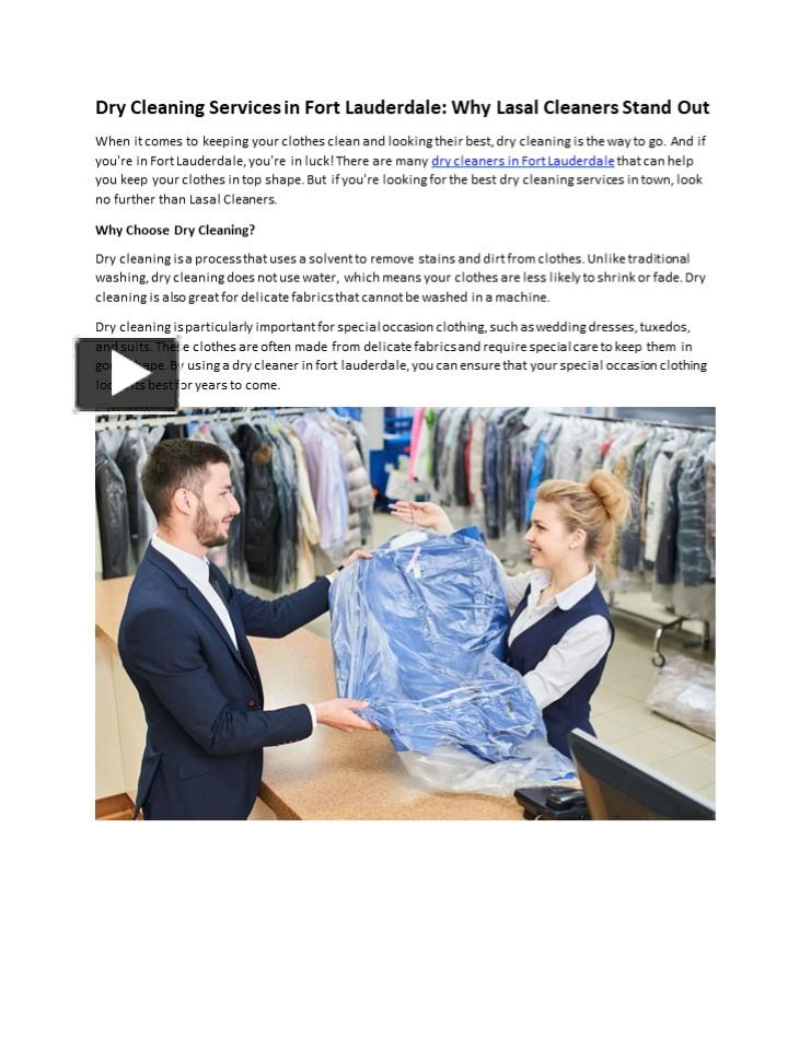 PPT Dry Cleaning Services in Fort Lauderdale Why Lasal Cleaners