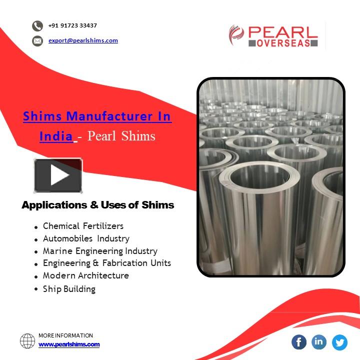 PPT Stainless Steel Shims Manufacturers in India Pearl Shims