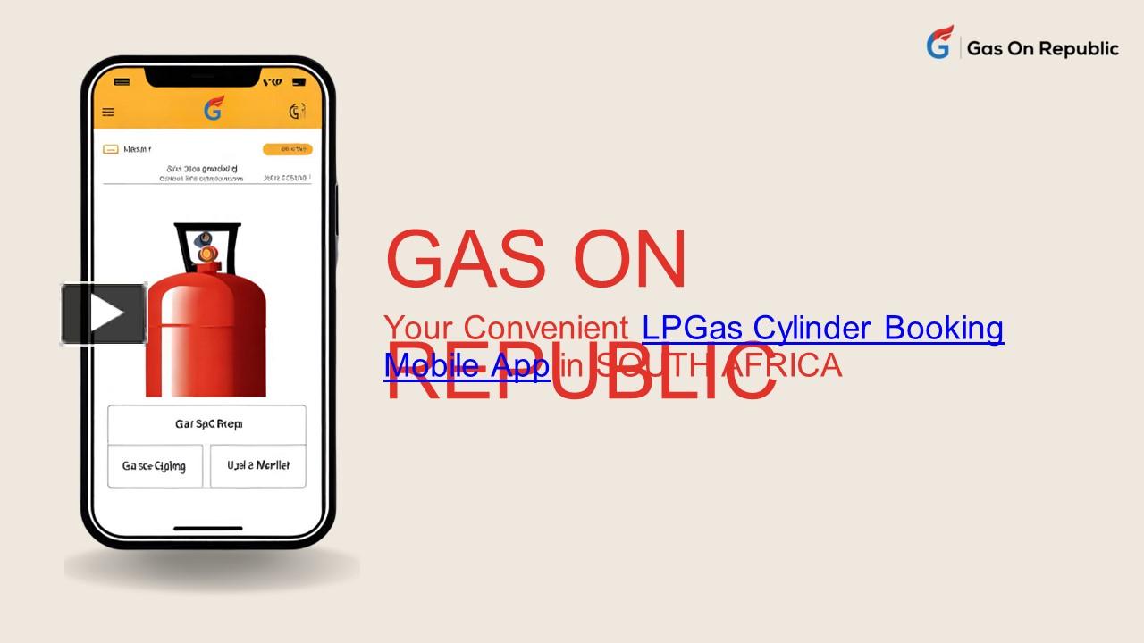 PPT LP gas booking mobile application in Gauteng Province in South