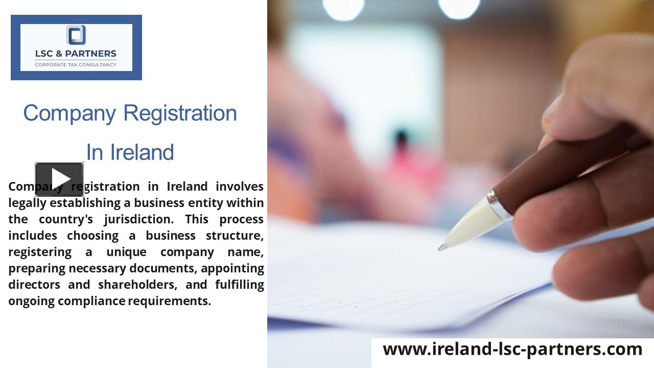 PPT Company Registration In Ireland PowerPoint presentation free to