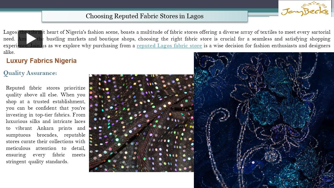 PPT Choosing Reputed Fabric Stores in Lagos (1) PowerPoint