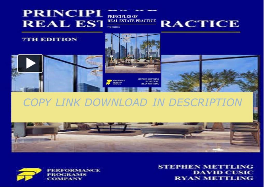 PPT Download [READ] Principles of Real Estate Practice 7th Edition