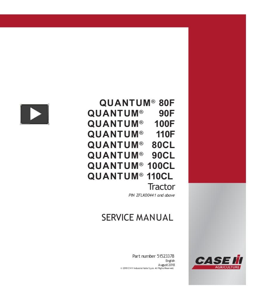 PPT CASE QUANTUM 100F Tractor Service Repair Manual Instant Download