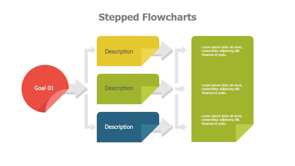 Linear Flow Chart - PowerSlides