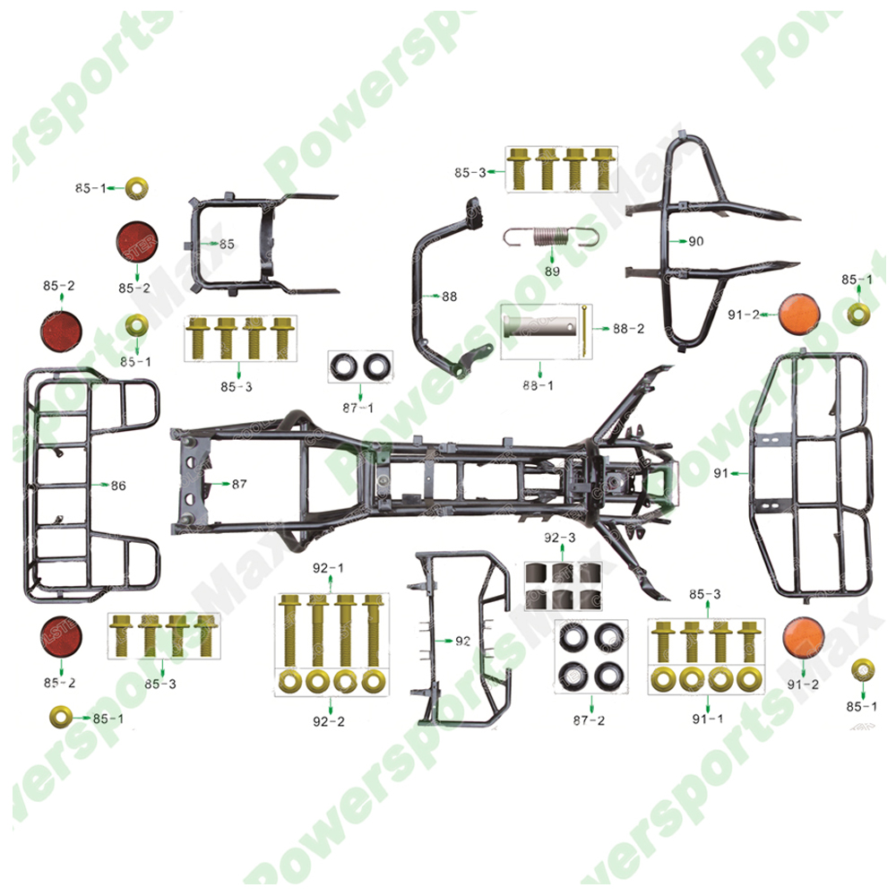 ATV3150DX2 Frame Assembly ATVs Parts