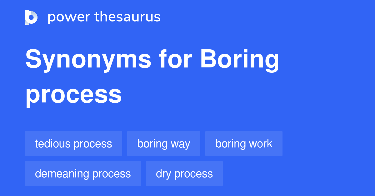 Boring Process synonyms 108 Words and Phrases for Boring Process