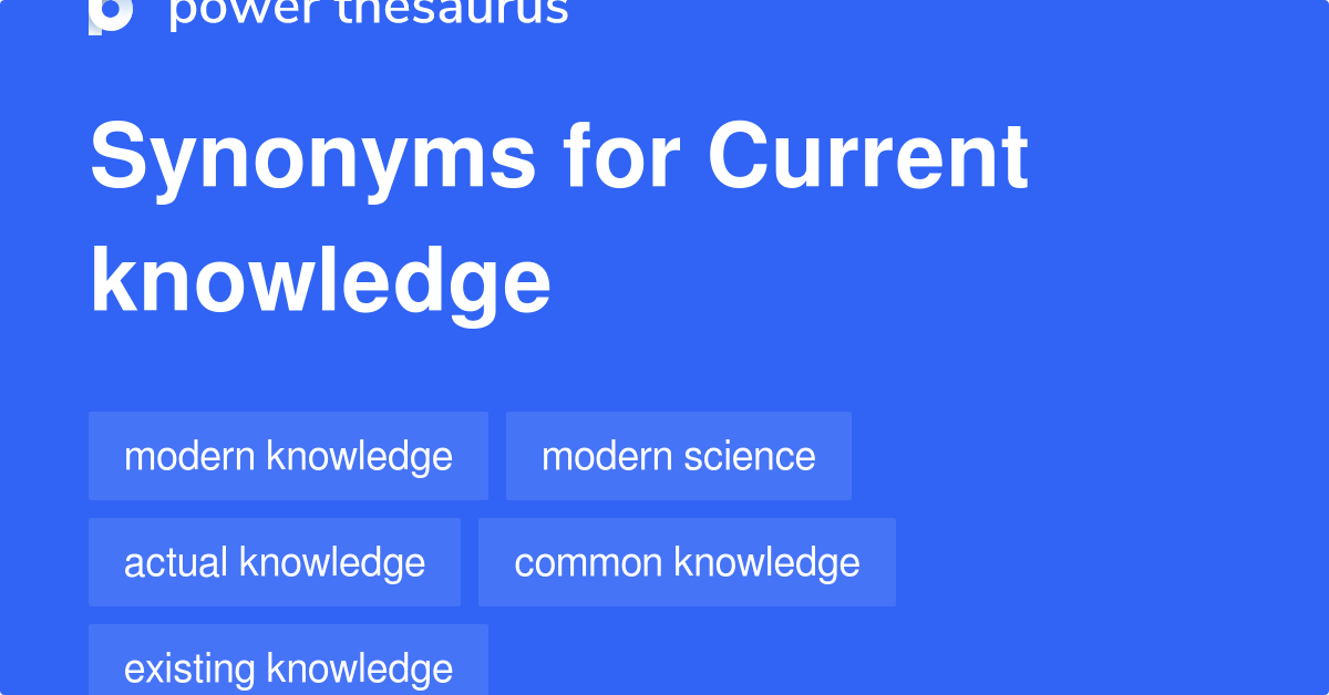 Current Knowledge synonyms 113 Words and Phrases for Current Knowledge
