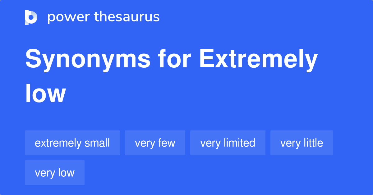 Extremely Low synonyms 54 Words and Phrases for Extremely Low