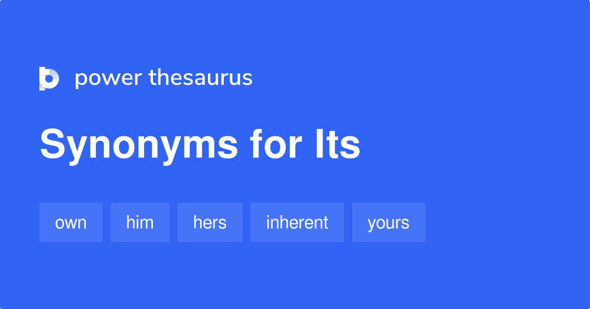 synonym for its