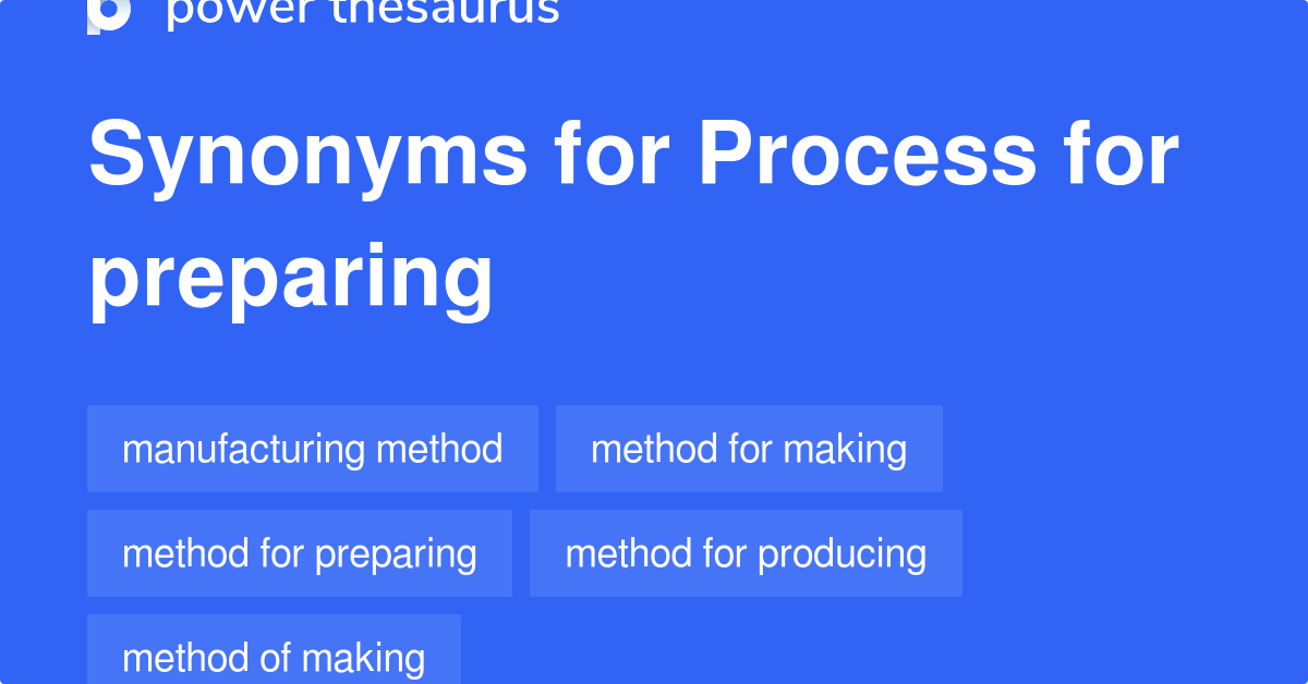 Process For Preparing synonyms 99 Words and Phrases for Process For Preparing
