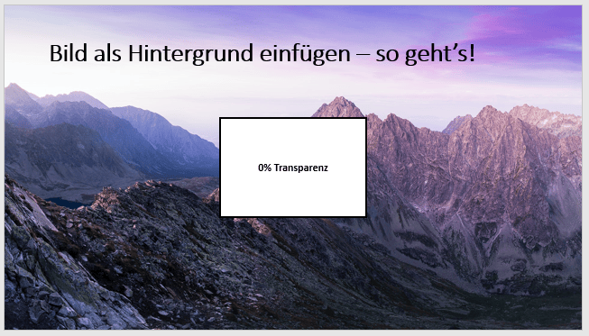 Den Hintergrund in PowerPoint anpassen Power To The Point