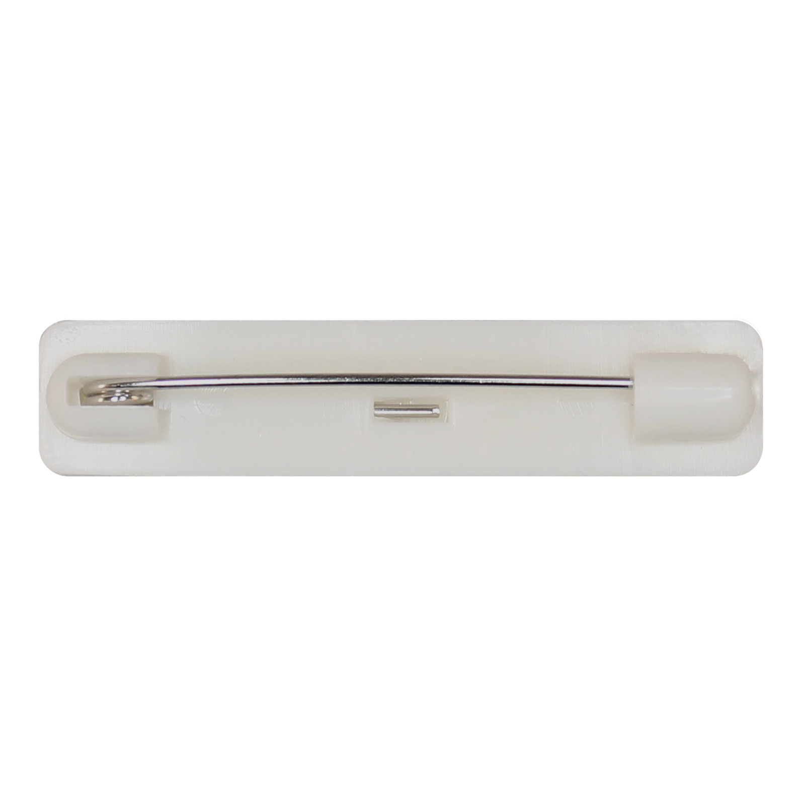 Adhesive Name Badge Pin (White Plastic) (100 Pack) PPC ID Card