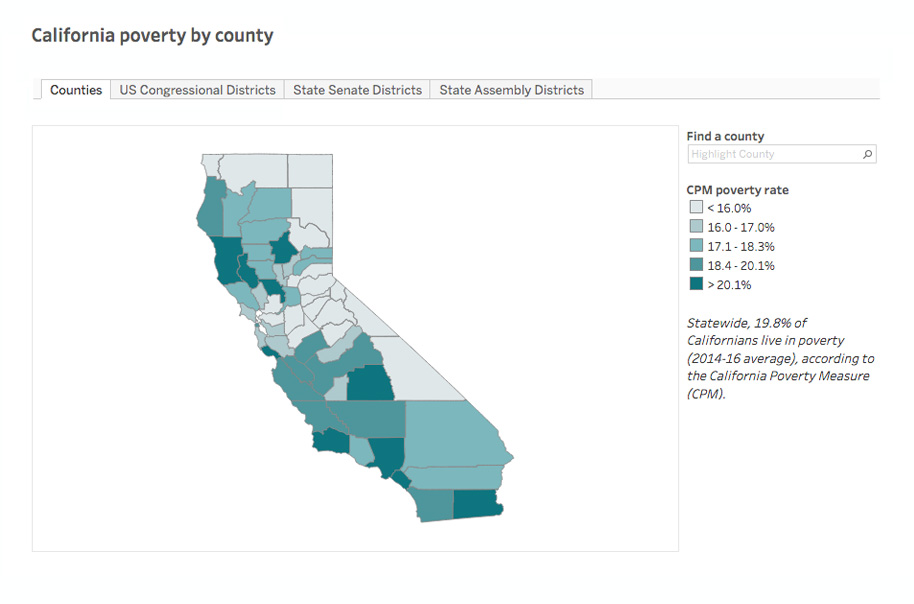 California Poverty Map