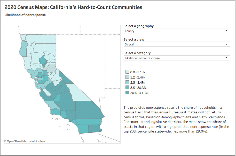 Interactive Map 2020 Census Maps California's HardtoCount