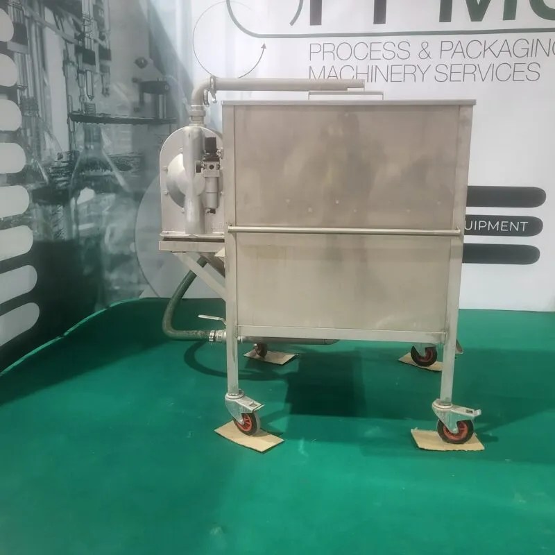 1,000 ltr s/s Open Top IBC on Wheels (With Air Diaphragm Pump