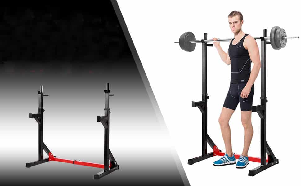 Sports & Outdoors Squat Rack,Adjustable Barbell Rack,Dipping Station