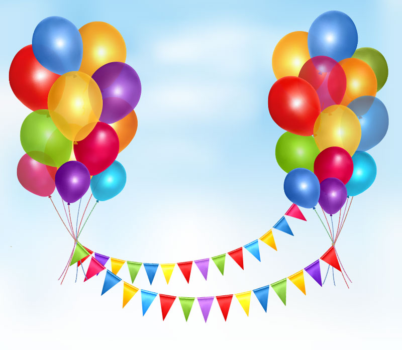 Balloon Clip Art Backgrounds for Powerpoint Templates PPT Backgrounds